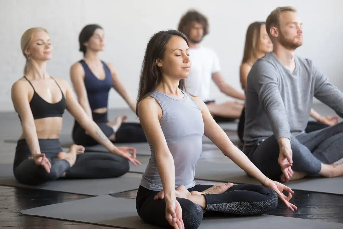 Hot yoga practice